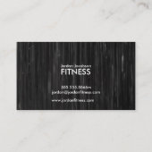ブラック抽象芸術フィットネス名刺 名刺 (裏面)