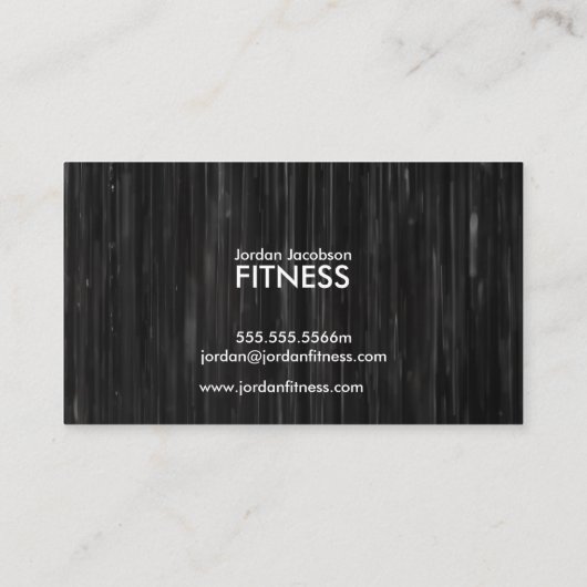 ブラック抽象芸術フィットネス名刺 名刺 (裏面)