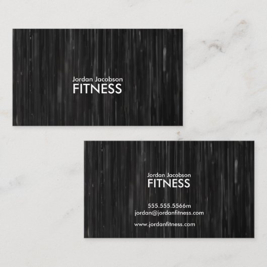 ブラック抽象芸術フィットネス名刺 名刺 (正面/裏面)