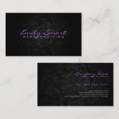 ブラック抽象芸術フローラデザイン 名刺 (正面/裏面)