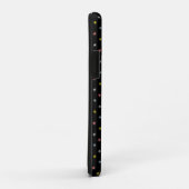 ブラック数々ののモノグラム&カラー星 Case-Mate iPhoneケース (裏面/右)