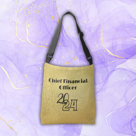 ブラック文字オン金ゴールド – モノグラム | クロスボディバッグ