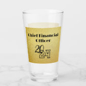 ブラック文字オン金ゴールド – モノグラム | タンブラーグラス (裏面)