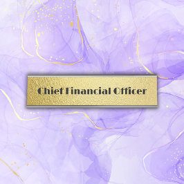 ブラック文字オン金ゴールド – モノグラム | デスクネームプレート