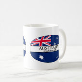 ブラック文字オーストラリア1788年旗を制定 コーヒーマグカップ (正面右)