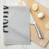 ブラック文字キッチンタオル キッチンタオル (四つ折り)