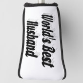 ブラック文字ゴルフヘッドカバー付き夫 ゴルフヘッドカバー (回転90)