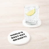 ブラック文字ワールド最高ので最もグラピーな贈り物 コースター (側面)