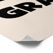 ブラック文字ワールド最高ので最もグラピーな贈り物 ポスター (角)