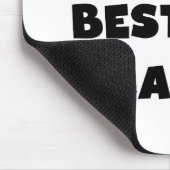 ブラック文字ワールド最高ので最もグラピーな贈り物 マウスパッド (コーナー)