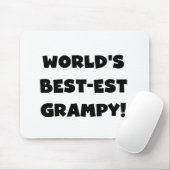 ブラック文字ワールド最高ので最もグラピーな贈り物 マウスパッド (マウス)