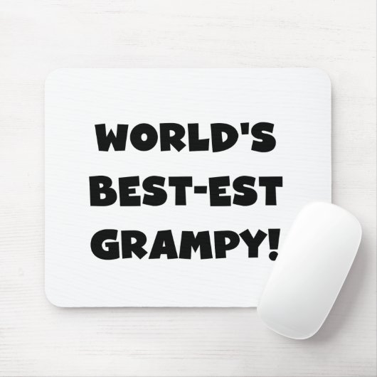 ブラック文字ワールド最高ので最もグラピーな贈り物 マウスパッド (マウス)