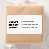 ブラック文字ワールド最高ので最もグラピーな贈り物 ラベル (インサイチュ)