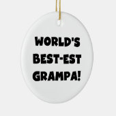 ブラック文字ワールド最高ので最も優れたグランパTシャツギフト セラミックオーナメント (右)