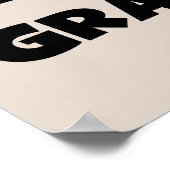 ブラック文字ワールド最高ので最も優れたグランパTシャツギフト ポスター (角)