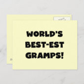 ブラック文字ワールド最高ので最も優れたグランプの贈り物 ポストカード (正面/裏面)