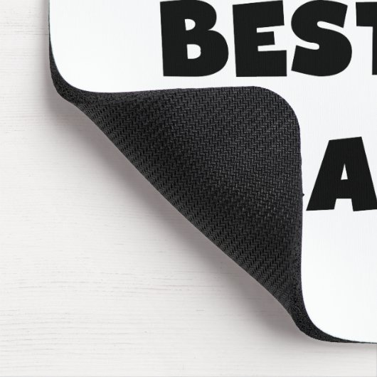 ブラック文字ワールド最高ので最も優れたグランプの贈り物 マウスパッド (コーナー)