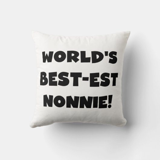 ブラック文字ワールド最高ので最も優れたノニー・ギフト クッション (裏面)