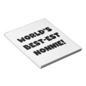 ブラック文字ワールド最高ので最も優れたノニー・ギフト ノートパッド (アングル)