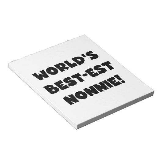 ブラック文字ワールド最高ので最も優れたノニー・ギフト ノートパッド (アングル)