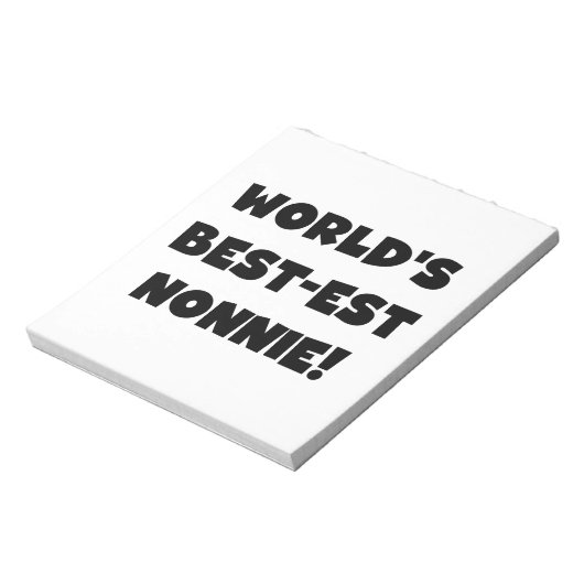 ブラック文字ワールド最高ので最も優れたノニー・ギフト ノートパッド (回転)