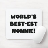 ブラック文字ワールド最高ので最も優れたノニー・ギフト マウスパッド (マウス)