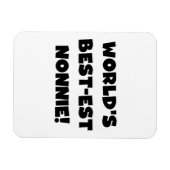 ブラック文字ワールド最高ので最も優れたノニー・ギフト マグネット (横)