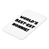 ブラック文字ワールド最高ので最も優れたノニー・ギフト マグネット (左側)