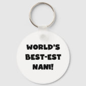 ブラック文字ワールド最高ので最も高いナニTシャツとギフト キーホルダー (正面)