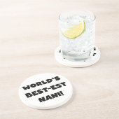 ブラック文字ワールド最高ので最も高いナニTシャツとギフト コースター (側面)