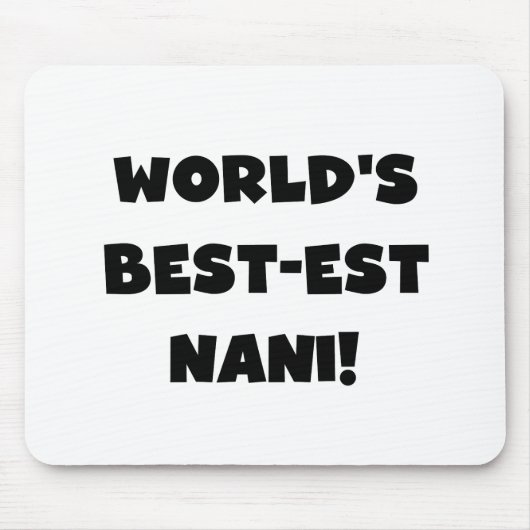 ブラック文字ワールド最高ので最も高いナニTシャツとギフト マウスパッド (正面)