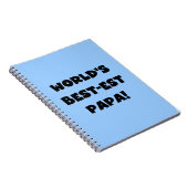 ブラック文字ワールド最高ので最も高いパパTシャツとギフト ノートブック (右側)