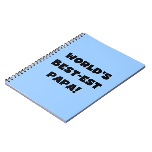 ブラック文字ワールド最高ので最も高いパパTシャツとギフト ノートブック (左側)