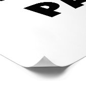 ブラック文字ワールド最高ので最も高いパパTシャツとギフト ポスター (角)