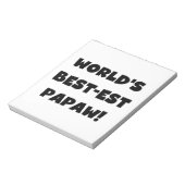 ブラック文字ワールド最高ので最も高いパポーの贈り物 ノートパッド (回転)