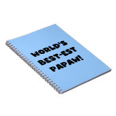 ブラック文字ワールド最高ので最も高いパポーの贈り物 ノートブック (右側)