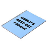 ブラック文字ワールド最高ので最も高いパポーの贈り物 ノートブック (左側)