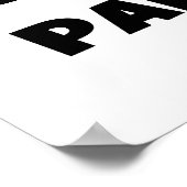 ブラック文字ワールド最高ので最も高いパポーの贈り物 ポスター (角)