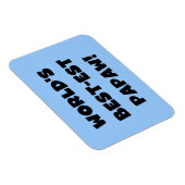 ブラック文字ワールド最高ので最も高いパポーの贈り物 マグネット (右側)