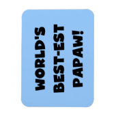 ブラック文字ワールド最高ので最も高いパポーの贈り物 マグネット (縦)