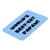 ブラック文字ワールド最高ので最も高いパポーの贈り物 マグネット (左側)