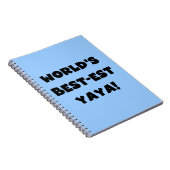 ブラック文字ワールド最高ので最も高いヤヤの贈り物 ノートブック (右側)