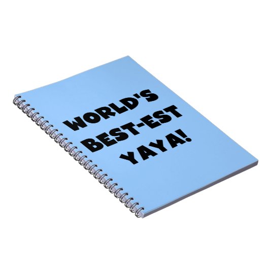 ブラック文字ワールド最高ので最も高いヤヤの贈り物 ノートブック (右側)