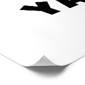 ブラック文字ワールド最高ので最も高いヤヤの贈り物 ポスター (角)