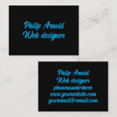 ブラック文字付き名刺 名刺 (正面/裏面)