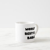 ブラック文字最高ので最も高いババTシャツとギフト エスプレッソカップ (正面右)