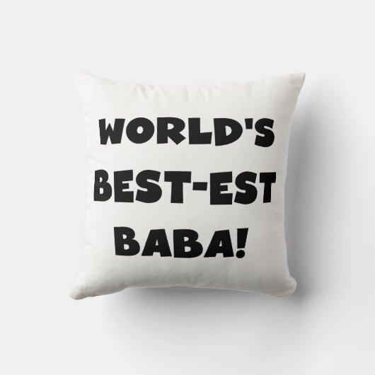 ブラック文字最高ので最も高いババTシャツとギフト クッション (裏面)