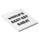 ブラック文字最高ので最も高いババTシャツとギフト ノートパッド (アングル)