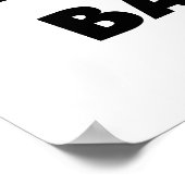 ブラック文字最高ので最も高いババTシャツとギフト ポスター (角)