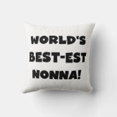 ブラック文字最高ので最も高いTシャツとギフト クッション (裏面)